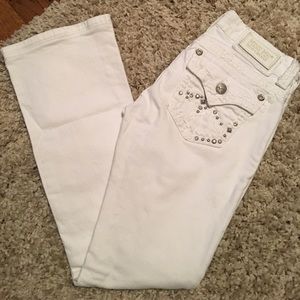 Miss me-boot cut jean, white